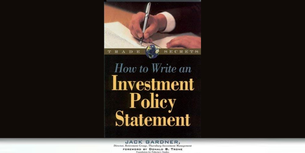 Setting an investment policy – my weekly perspective